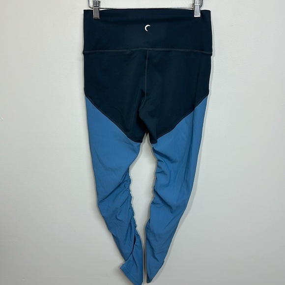 Zyia Storm Parallel Luxe High Waist Ribbed Ruched Colorblock Leggings 6-8 - Picture 4 of 6